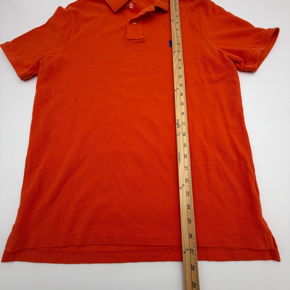 Polo Ralph Lauren Mens Orange Classic Fit Short Sleeve Pique Polo Shirt Medium - Picture 7 of 10